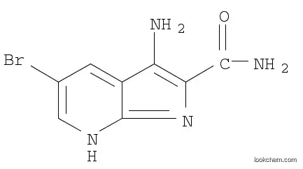 Molecular Structure of 1199590-78-7 (1H-Pyrrolo[2,3-b]pyridine-2-carboxamide, 3-amino-5-bromo-)